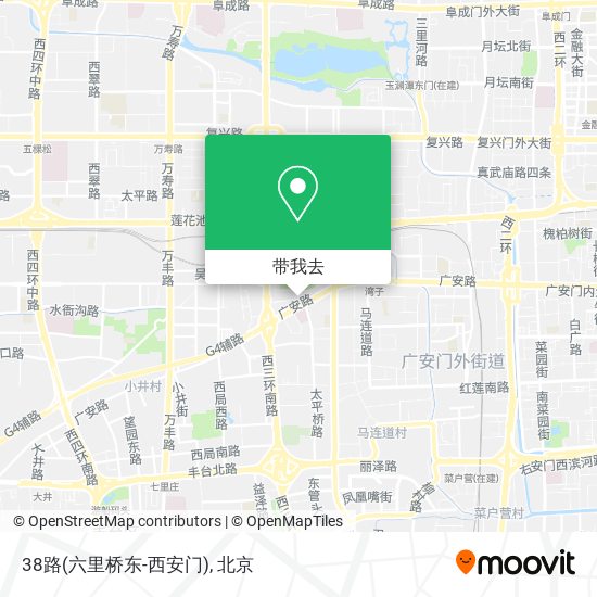 38路(六里桥东-西安门)地图