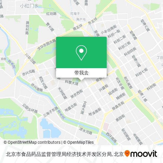 北京市食品药品监督管理局经济技术开发区分局地图
