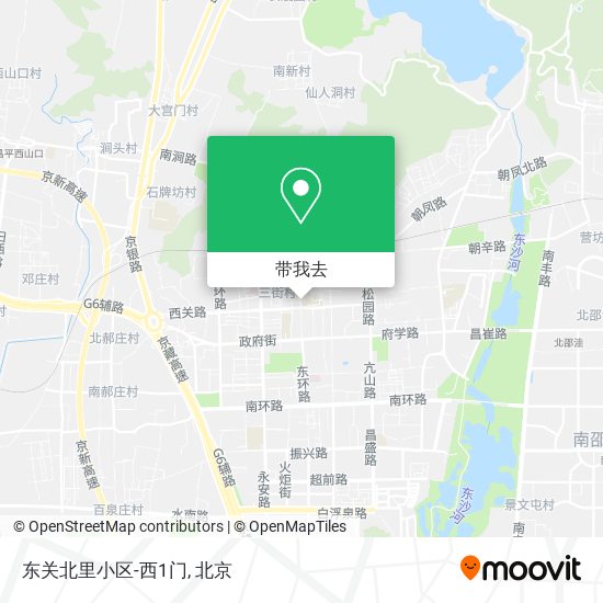 东关北里小区-西1门地图