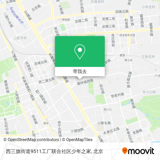 西三旗街道9511工厂联合社区少年之家地图