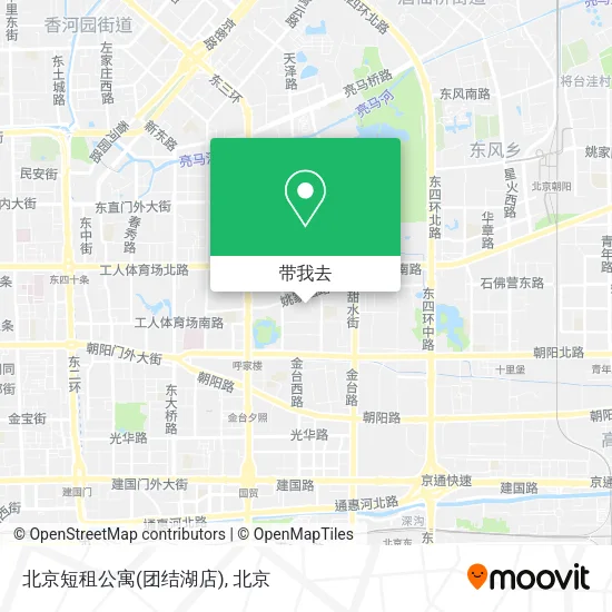 北京短租公寓(团结湖店)地图