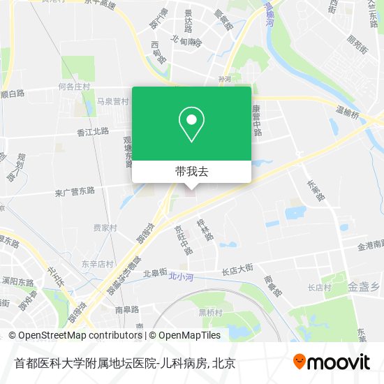 首都医科大学附属地坛医院-儿科病房地图