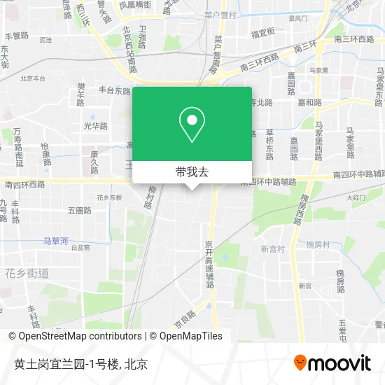 黄土岗宜兰园-1号楼地图