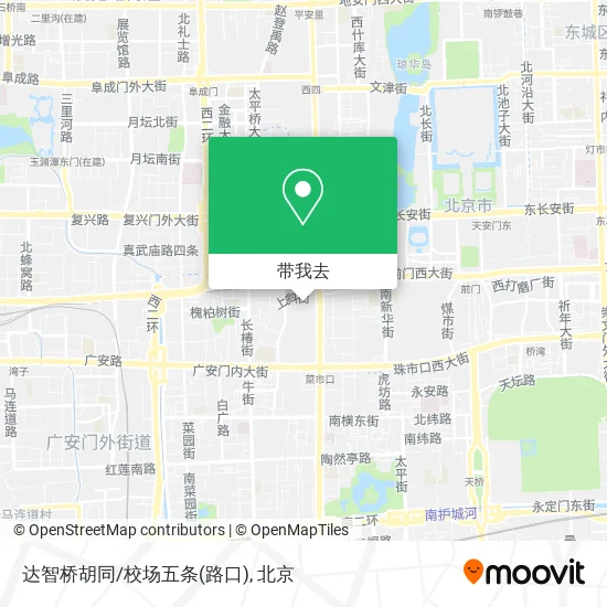达智桥胡同/校场五条(路口)地图