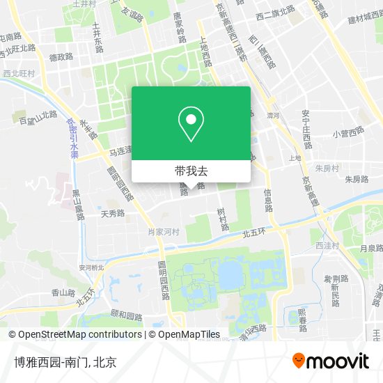 博雅西园-南门地图