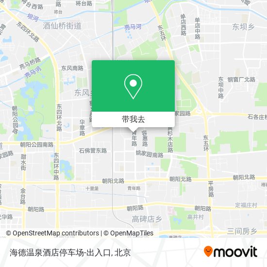 海德温泉酒店停车场-出入口地图