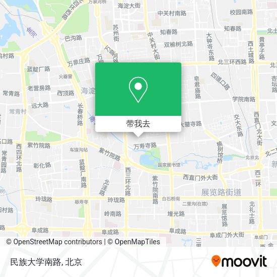 民族大学南路地图