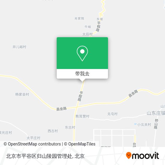 北京市平谷区归山陵园管理处地图