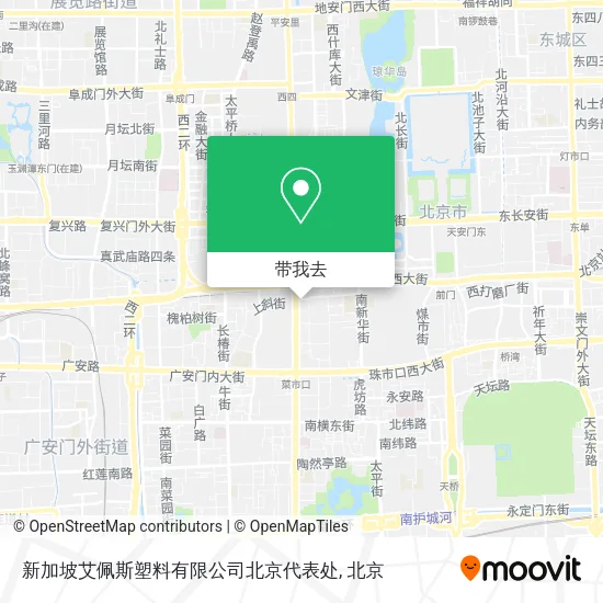 新加坡艾佩斯塑料有限公司北京代表处地图