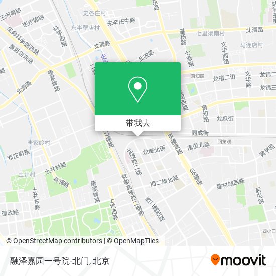 融泽嘉园一号院-北门地图