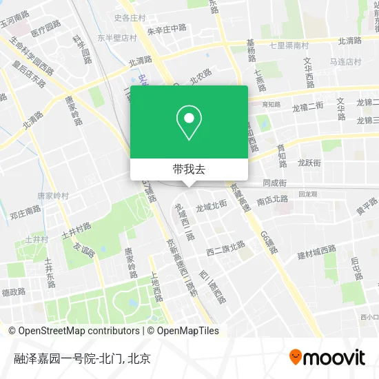 融泽嘉园一号院-北门地图