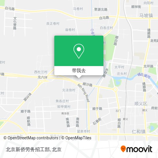 北京新侨劳务招工部地图