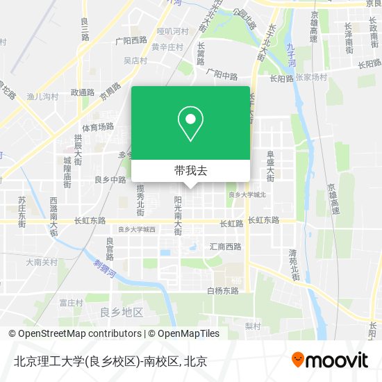 北京理工大学(良乡校区)-南校区地图