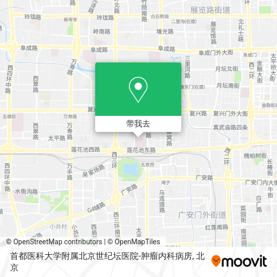 首都医科大学附属北京世纪坛医院-肿瘤内科病房地图