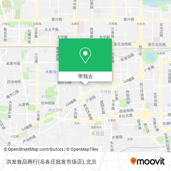 洪发食品商行(岳各庄批发市场店)地图