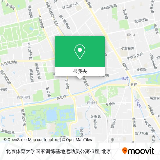 北京体育大学国家训练基地运动员公寓-B座地图