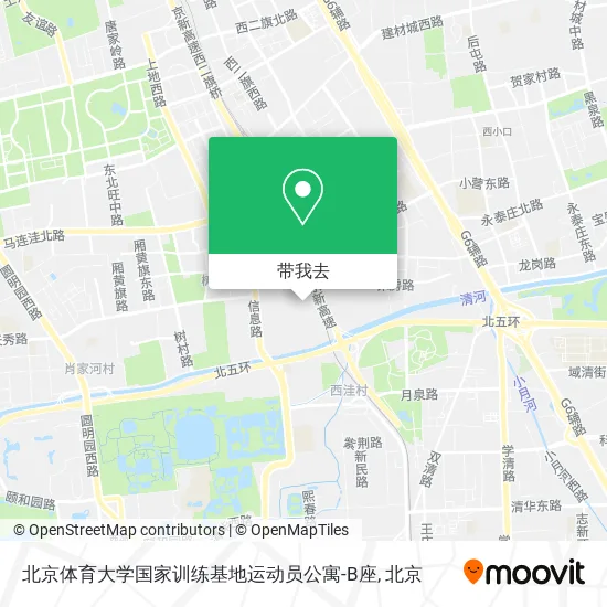 北京体育大学国家训练基地运动员公寓-B座地图