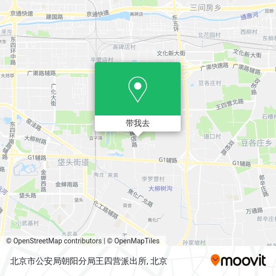 北京市公安局朝阳分局王四营派出所地图