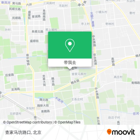 查家马坊路口地图