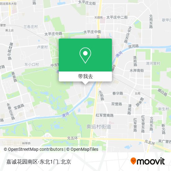 嘉诚花园南区-东北1门地图