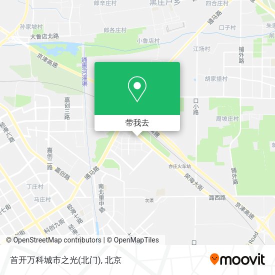 首开万科城市之光(北门)地图