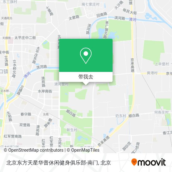 北京东方天星华普休闲健身俱乐部-南门地图