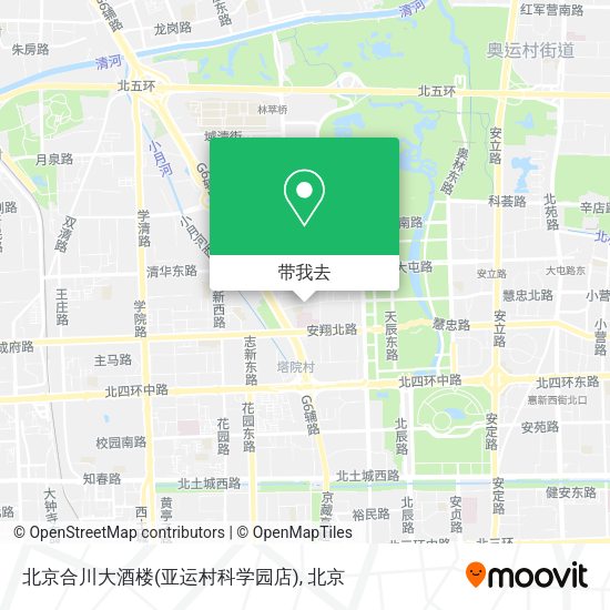 北京合川大酒楼(亚运村科学园店)地图