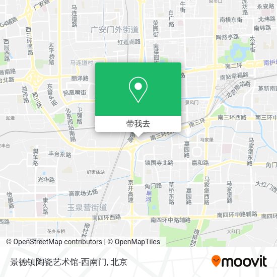 景德镇陶瓷艺术馆-西南门地图