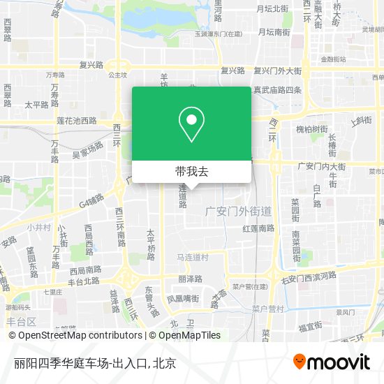 丽阳四季华庭车场-出入口地图