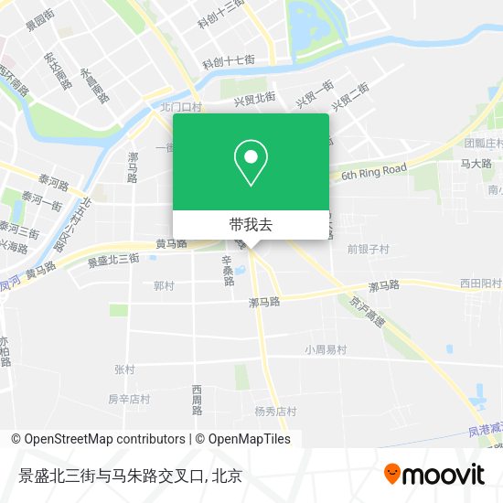 景盛北三街与马朱路交叉口地图