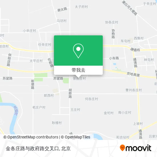 金各庄路与政府路交叉口地图