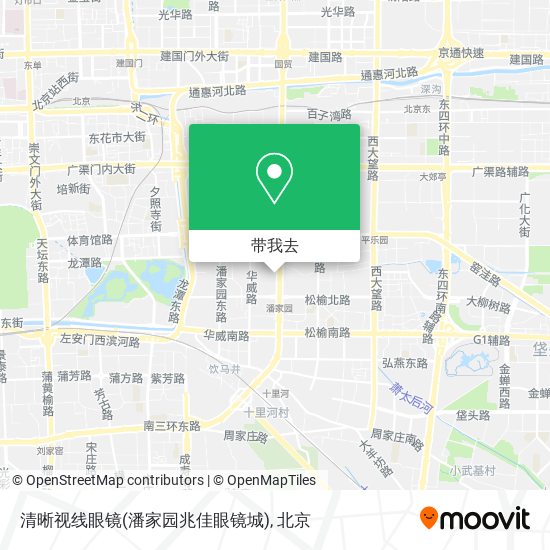 清晰视线眼镜(潘家园兆佳眼镜城)地图