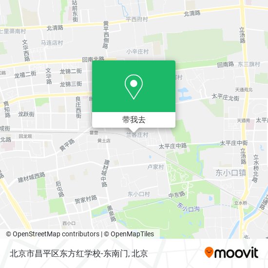 北京市昌平区东方红学校-东南门地图