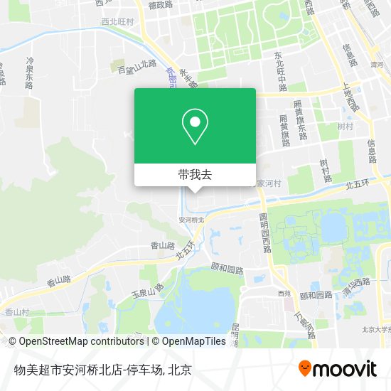 物美超市安河桥北店-停车场地图