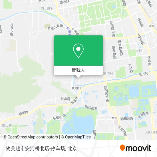 物美超市安河桥北店-停车场地图