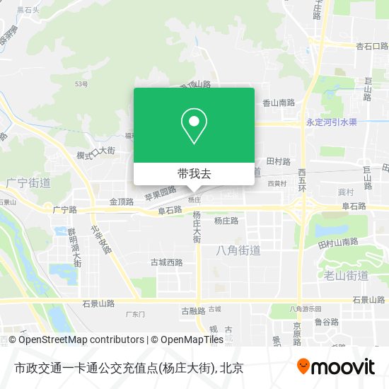 市政交通一卡通公交充值点(杨庄大街)地图