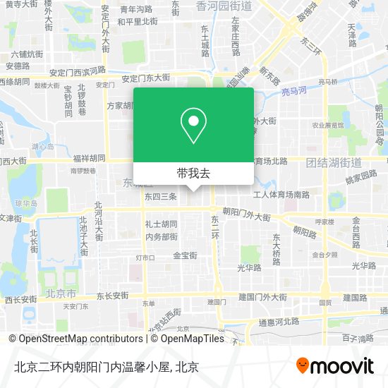 北京二环内朝阳门内温馨小屋地图