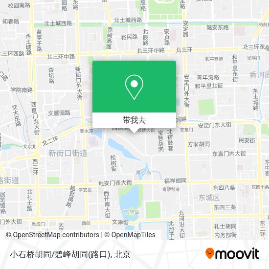 小石桥胡同/碧峰胡同(路口)地图