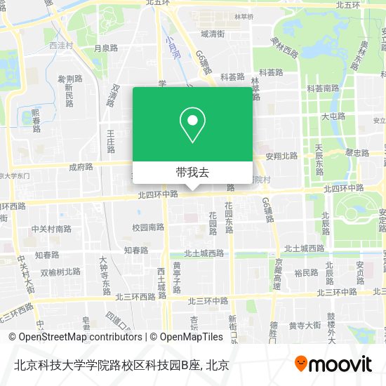 北京科技大学学院路校区科技园B座地图