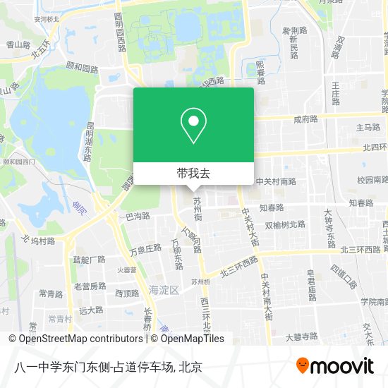 八一中学东门东侧-占道停车场地图