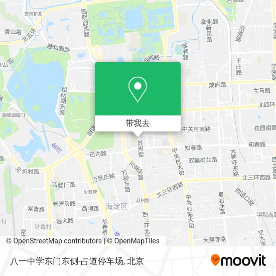 八一中学东门东侧-占道停车场地图