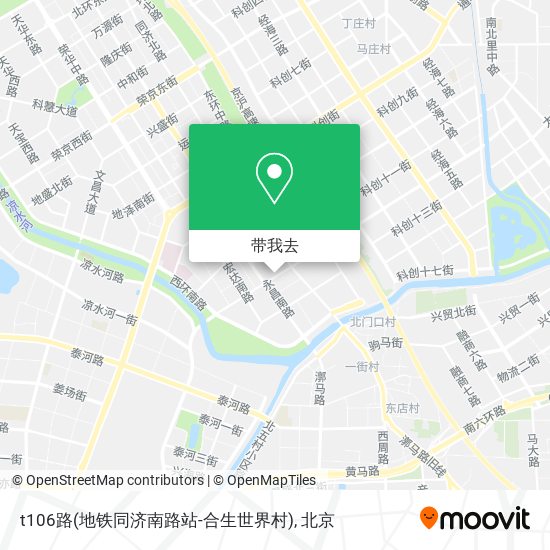 t106路(地铁同济南路站-合生世界村)地图