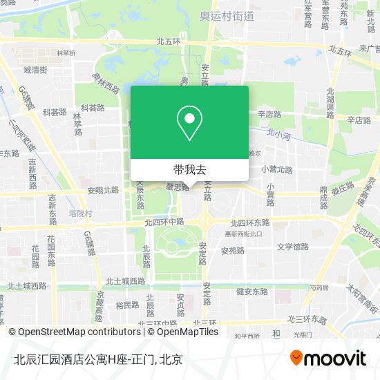 北辰汇园酒店公寓H座-正门地图