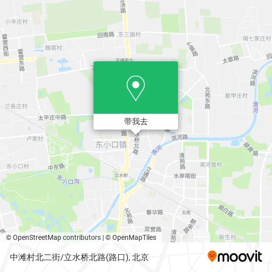 中滩村北二街/立水桥北路(路口)地图