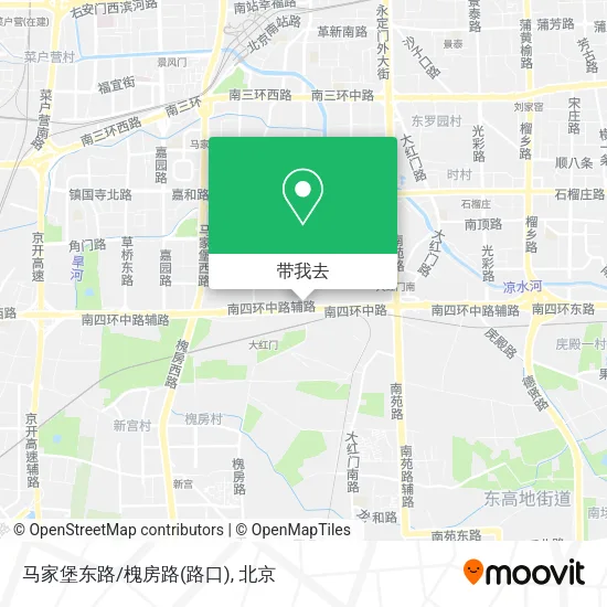马家堡东路/槐房路(路口)地图