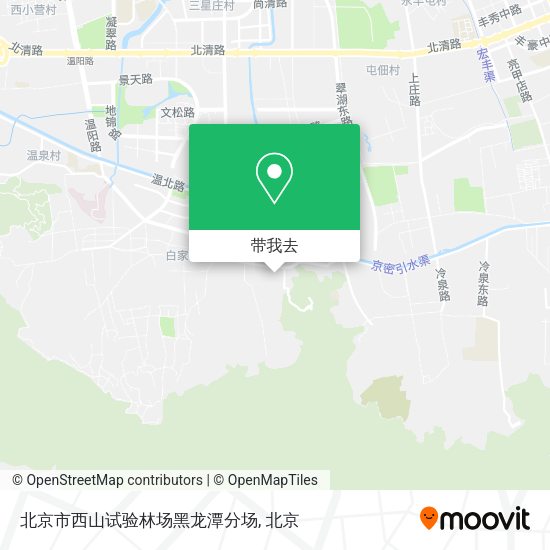 北京市西山试验林场黑龙潭分场地图