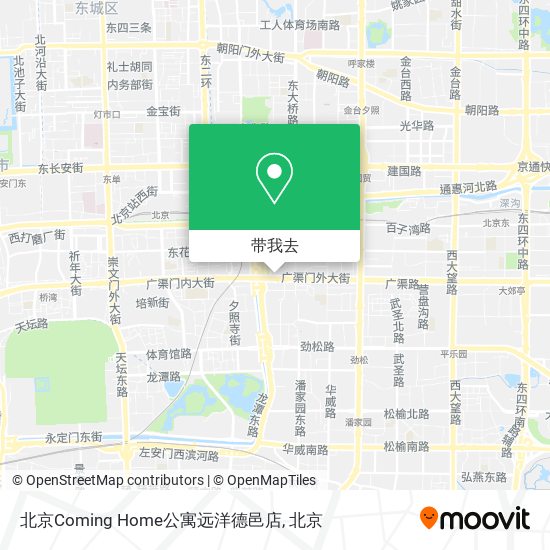 北京Coming Home公寓远洋德邑店地图