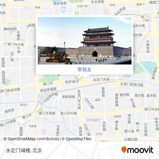 永定门城楼地图