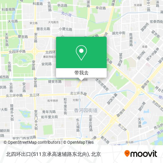 北四环出口(S11京承高速辅路东北向)地图