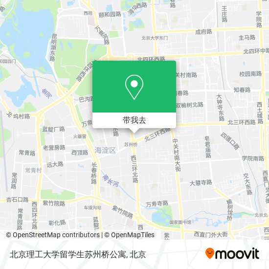 北京理工大学留学生苏州桥公寓地图